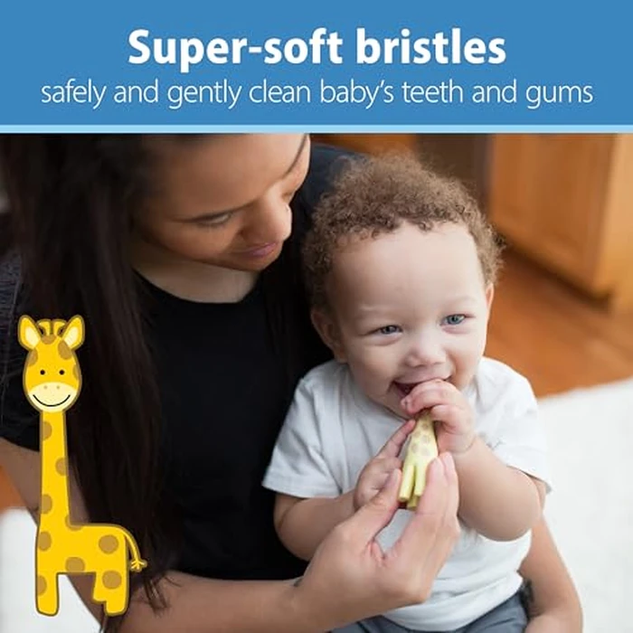 Dr. Brown's Infant-to-Toddler Toothbrush, Giraffe & Strawberry Toothpaste Set by Dr. Brown's - Image 7