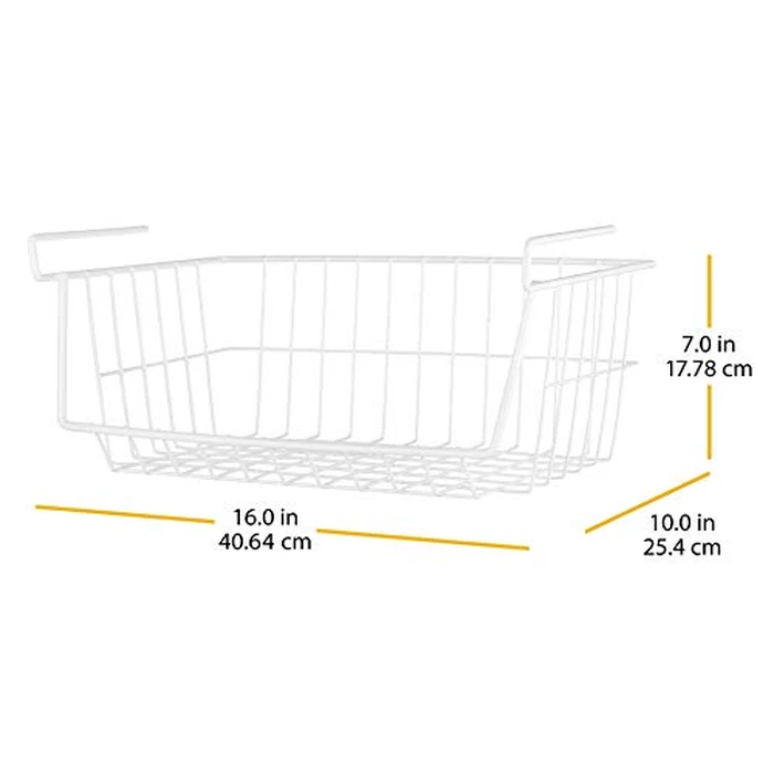 Whitmor White Wire Shelf Basket by Whitmor - Image 3