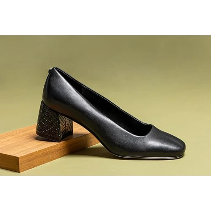 Donald Pliner Women’s Aquarius Pumps, Size 9 in Navy Suede, Comfortable & Classy Business Casual 2” Block High Heel Evening or Everyday Shoes for Women's Office Work, Events by Donald J Pliner - Image 2