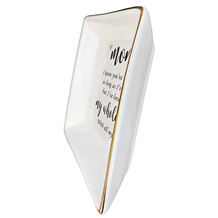 HOME SMILE Mother's Day Birthday Gifts for Mom,I Love You Mom Ring Dish Jewelry Tray-Best Gifts for Mom Who Have Eveything-Valentine Gifts for Mom Unique by HOME SMILE - Image 5