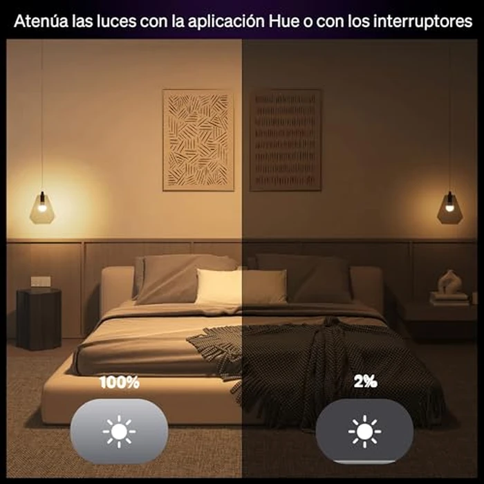 Philips Hue Essential Smart LED A19 Bulb, White and Color Ambiance, E26 Base, 8.8W, 2200K-6500K, 800 Lumens, Dimmable, Works with Alexa, Google Assistant, and Apple Home, 1 Pack by Philips Hue - Image 3