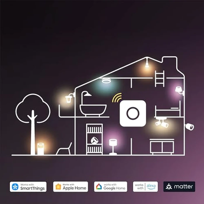 Philips Hue Essential Smart LED A19 Bulb, White and Color Ambiance, E26 Base, 8.8W, 2200K-6500K, 800 Lumens, Dimmable, Works with Alexa, Google Assistant, and Apple Home, 1 Pack by Philips Hue - Image 7