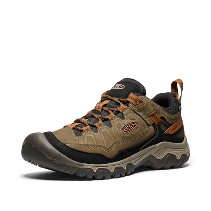 KEEN Men's Targhee 4 Low Height Durable Comfortable Waterproof Hiking Shoes, Sea Turtle/Roasted Pecan, 8.5 by KEEN - Used - Like New condition - CA$119.60