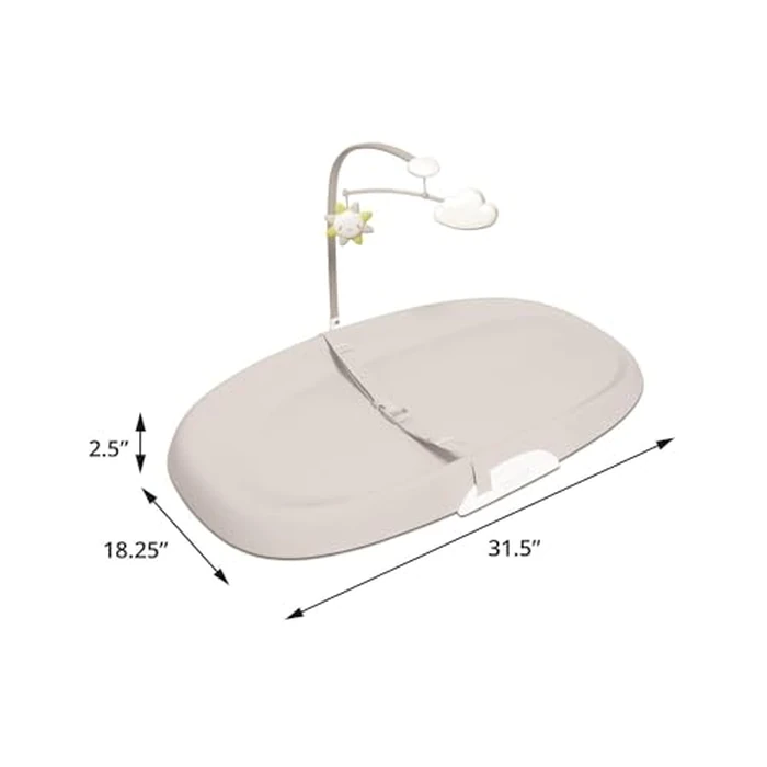 Skip Hop Baby Changing Pad Nursery Style Wipe-Clean Contoured with Cushioned Foam, Non-Skid Base, Built-in Safety Belt & Tuck-Away Toy Bar, Grey by Skip Hop - Used - Very Good condition - CA$90.19