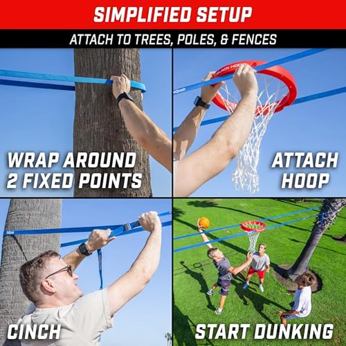 GoSports Slack Hoop Portable Basketball Game for Kids & Teens - Adjustable Height Outdoor Lawn, Beach, & Yard Game - Basketball Without a Court by GoSports - Image 3