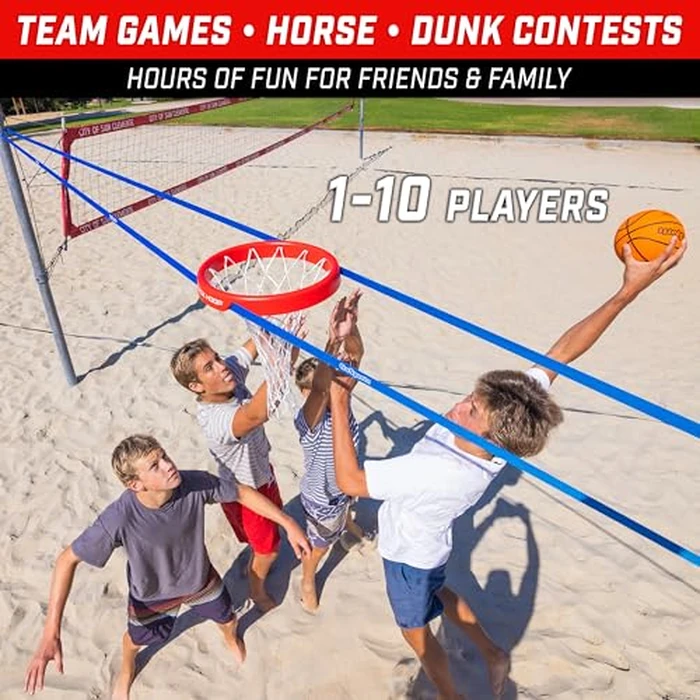GoSports Slack Hoop Portable Basketball Game for Kids & Teens - Adjustable Height Outdoor Lawn, Beach, & Yard Game - Basketball Without a Court by GoSports - Image 4
