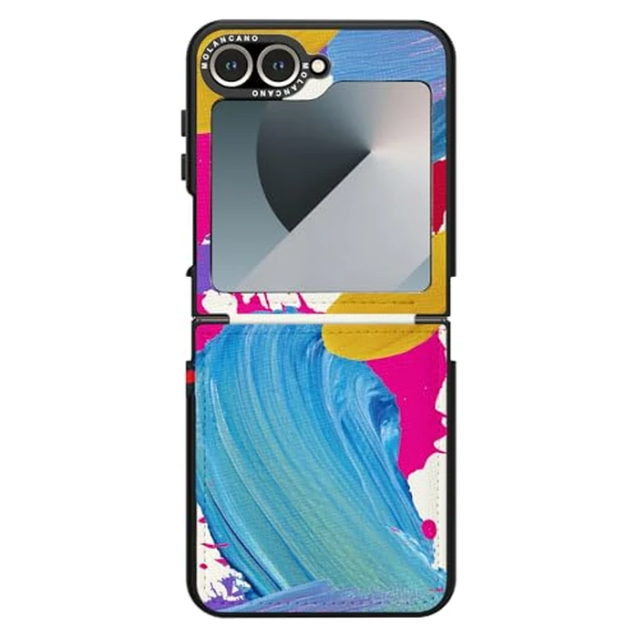 MOLAN CANO Galaxy Z Flip 6 Design Case with Secret Card Insert Pocket, Full Protection with Hinge Cover, Ultra-Durable Shockproof, [Secret Pocket Design] - Pattern by MOLAN CANO - Image 1