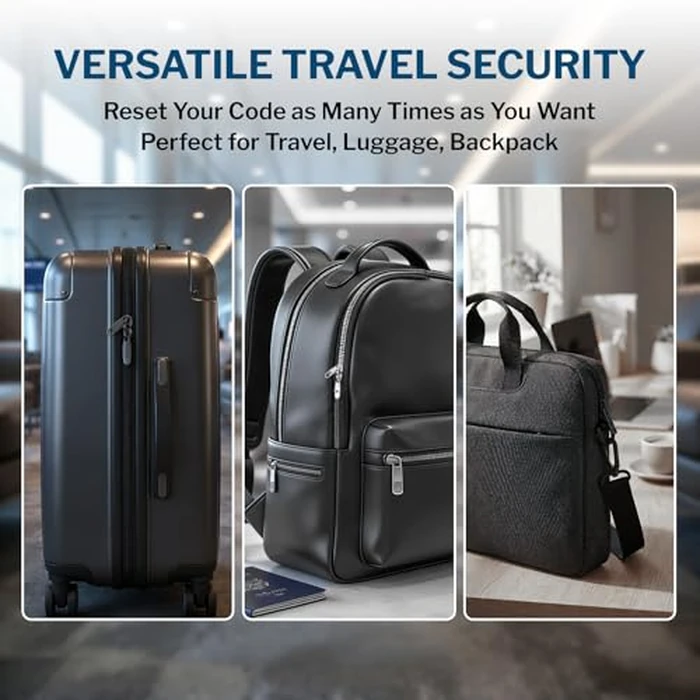 Forge Open Alert TSA Approved Luggage Locks - 3 Digit Combination, Easy Read Dials, Zinc Alloy Body - Ideal Travel Lock for Luggage, Suitcases, Bags & Toolboxes. Pink 2 Locks. by Forge - Image 6