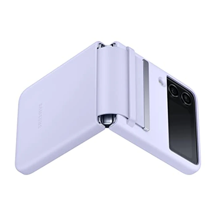 SAMSUNG Galaxy Z Flip4 Flap Leather Cover, Protective, Premium Luxury Phone Case with Slim Style Design, US Version, Serene Purple by Samsung - Image 3