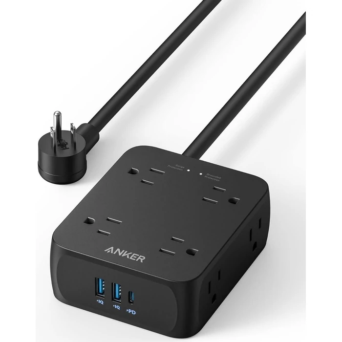 Anker 341 USB Power Strip 5ft | A9183 - Black by Anker - Refurbished - Excellent condition - US$66.49