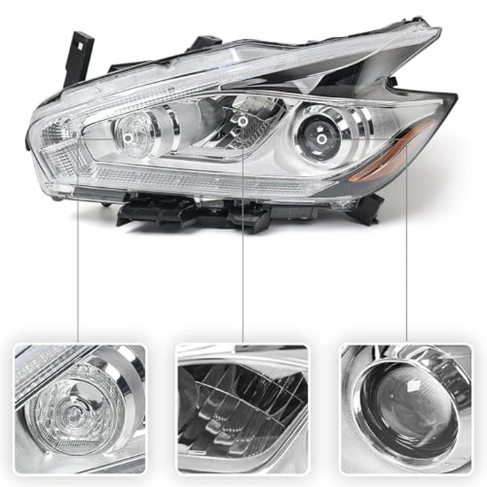 Huray Left LED Headlight Assembly Fit for Nissan Murano 2015 2016 2017 2018 [LED Model] LH OE Factory LED DRL Projector Headlamp w/o Bulbs Replacement Driver Side by Huray - Image 2