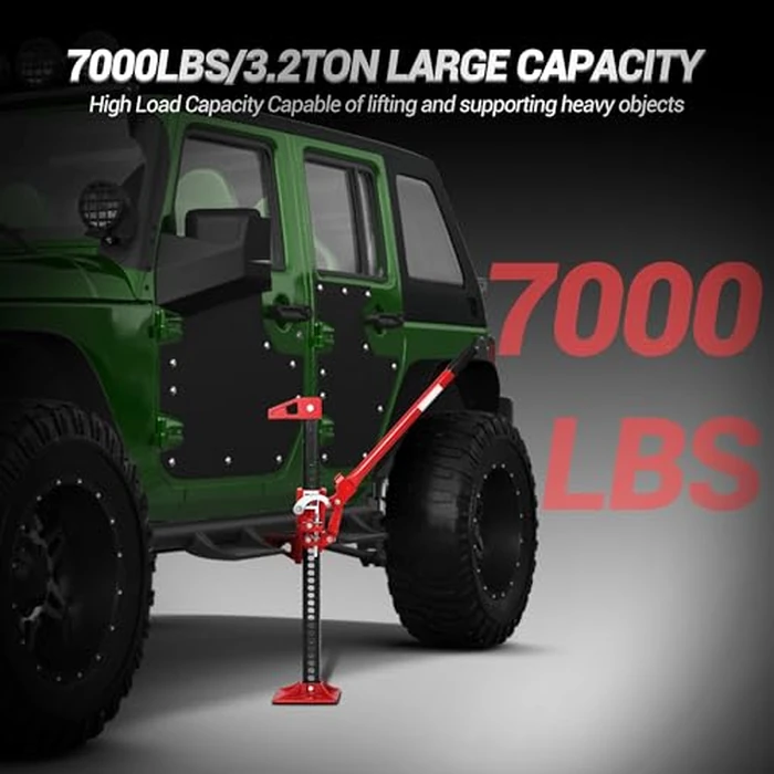 GarveeTech 33" Farm Jack, 3 Ton Capacity Ratcheting Off Road, Utility Heavy-Duty F-arm J-ack for Tractor, Truck, SUV, Lift Height 5.12-25.39 inches by GarveeTech - Image 5