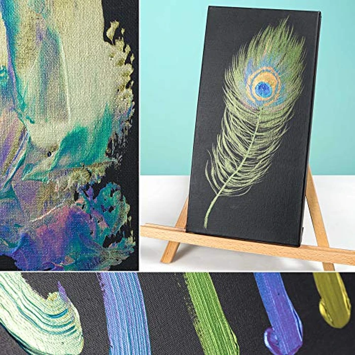 U.S. Art Supply 12-Color Iridescent Acrylic Paint Set Large 75ml Tubes - Luminescent, Chameleon, Color-Shifting Pearl Colors, Crafting Paints - Iridescent Paint Acrylics for Canvas, Wood, Rock, Paper by U.S. Art Supply - Image 6