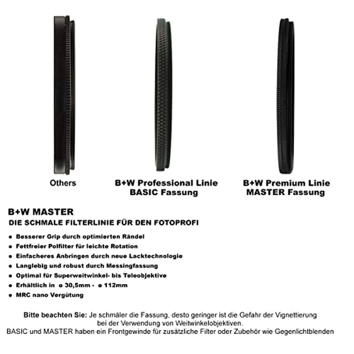 B+W 77mm Master Neutral Density 1.8 (6 Stop) MRC Nano 806M Glass Filter by B+W - Image 7