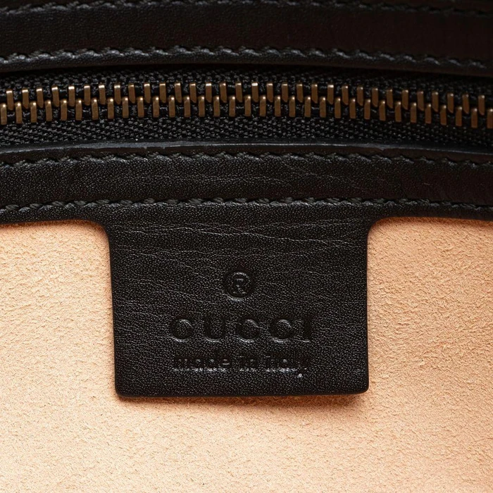 Gucci Matelasse Leather GG Marmont Ghost Medium Shoulder Bag - Leather - Black/Yellow/Blue by Gucci - Image 8