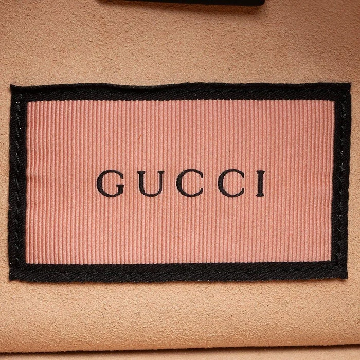 Gucci Matelasse Leather GG Marmont Ghost Medium Shoulder Bag - Leather - Black/Yellow/Blue by Gucci - Image 9