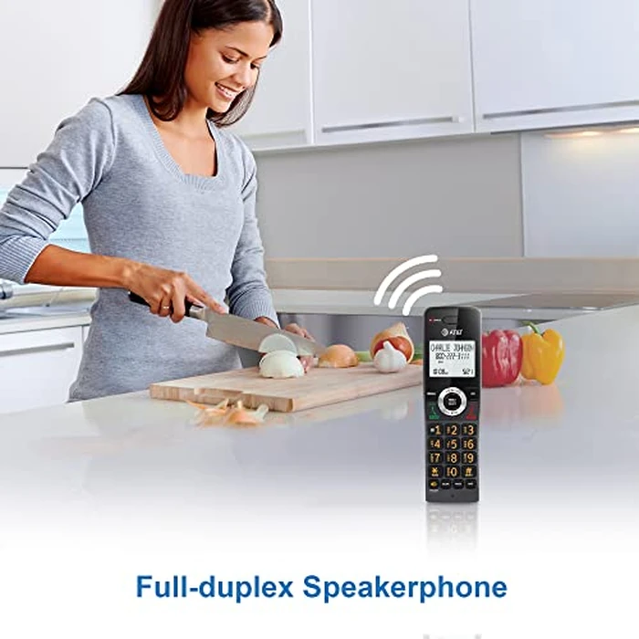 AT&T GL2101 DECT 6.0 Cordless Home Phone with Call Block, Caller ID, Full-Duplex Handset Speakerphone, 2" White Backlit Display, Lighted Keypad (Graphite & Black) by AT&T - Image 3