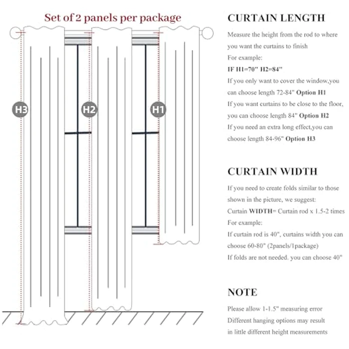 Warm Cream Thick Linen Black Out Curtains 86 Inch Long for Living Room 2 Panels Set, Farmhouse Pleated Room Darkening Window Drapes Insulated Privacy for Kids Bedroom 50"W x 86"L (Rod Pocket Back Tab) by QJmydeco - Image 4