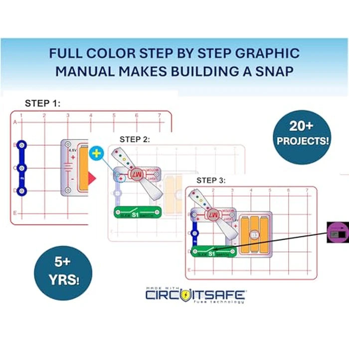 Snap Circuits Beginner, Electronics Exploration Kit, Stem Kit for Ages 5-9 (SCB-20) by Snap Circuits - Image 6