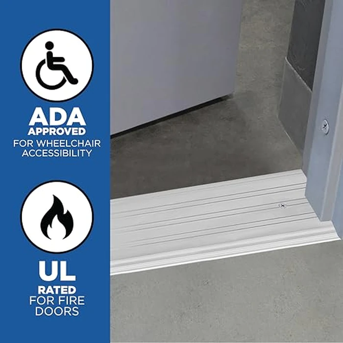 M-D Building Products 68320 Aluminum Commercial Flat-Profile Threshold: Durable and Sleek Entryway Access Solution Draft Protection (5 in. x 1/2 in. x 36 in.) (Silver) by M-D Building Products - Image 3