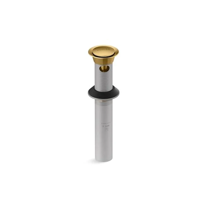 KOHLER K-25322-2MB Bathroom Sink Clicker Drain with Tailpiece & Overflow, Premium Durable Metal, Corrosion Resistant, Vibrant Brushed Moderne Brass by Kohler - Used - Very Good condition