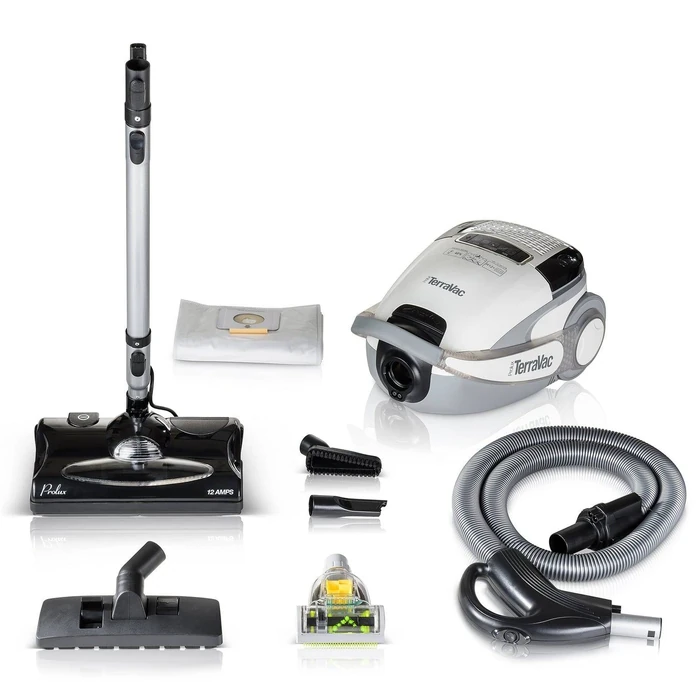 Prolux Terravac 5 Speed Quiet Vacuum Cleaner with Sealed HEPA Filter - White by Prolux - Refurbished - Excellent condition - US$202.48