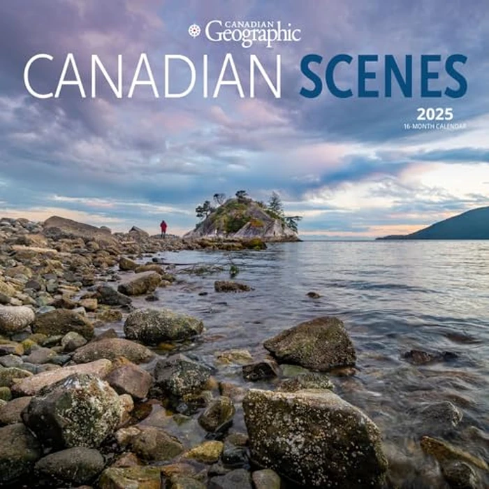 Canadian Geographic Canadian Scenes OFFICIAL | 2025 8.5 x 8.5 Inch Medium Wall Calendar | Envelope | Wyman Publishing | Travel Scenic Outdoor by BrownTrout Publishers Ltd. - Used - Like New condition