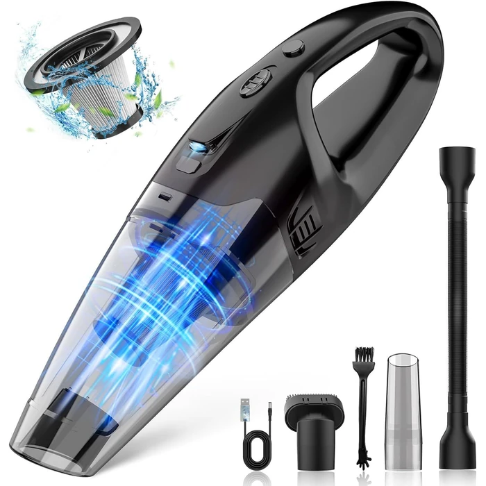 BSRCO ATJ-2166 Handheld Cordless Rechargeable LED USB Charge Vacuum Cleaner - Black by BSRCO - Refurbished - Excellent condition