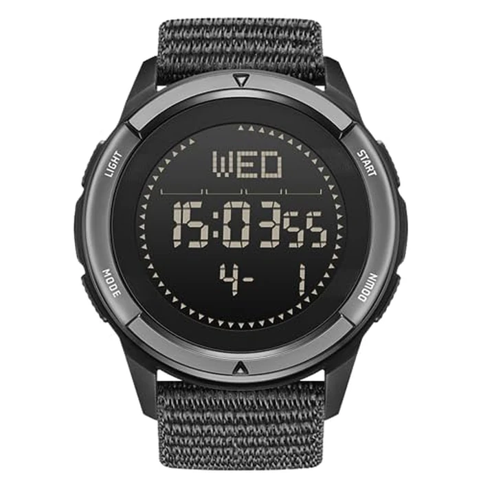 CakCity Digital Waterproof Watch for Women Mens All Black Sports Watch Outdoor Tactical Watches for Men Stopwatch Wrist Watch with Compass,Step Counte by CakCity - Image 2