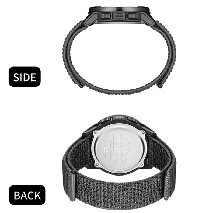 CakCity Digital Waterproof Watch for Women Mens All Black Sports Watch Outdoor Tactical Watches for Men Stopwatch Wrist Watch with Compass,Step Counte by CakCity - Image 3