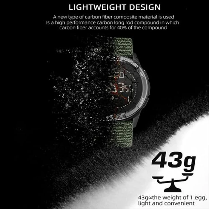 CakCity Digital Waterproof Watch for Women Mens All Black Sports Watch Outdoor Tactical Watches for Men Stopwatch Wrist Watch with Compass,Step Counte by CakCity - Image 4