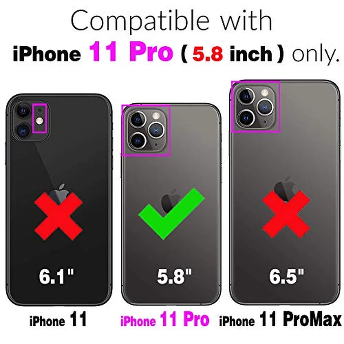 Asuwish Phone Case for iPhone 11 Pro 5.8 Cover with Ring Holder Stand Kickstand Heavy Duty Cell Accessories Shockproof Protective Hard Hybrid iPhone11pro iPhone11 i XI 11s 11pro Women Men Purple by Asuwish - Image 3
