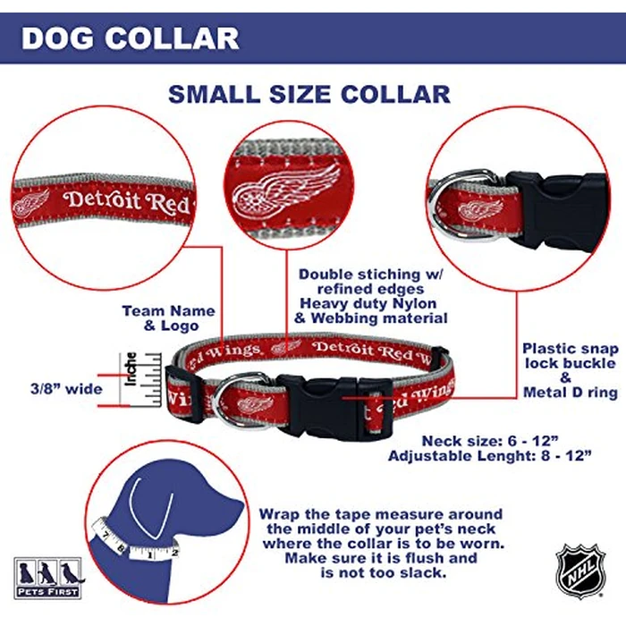 Pets First DRW-3036-SM Detroit Red Wings Collar, Small by Pets First - Image 4