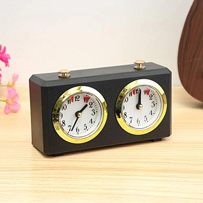 (15x5.5x9cm, Black) - fayle Chess Timer, Professional Chess Clock Game Timer Analogue Clock Chess Timer I-GO Count Up Count Down Timer, International Chess Timer Clock by fayle - Image 5