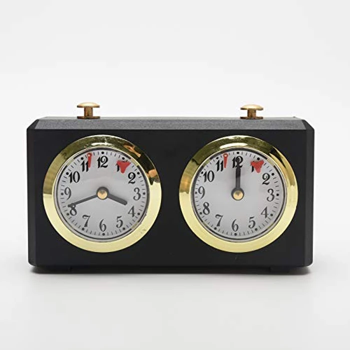 (15x5.5x9cm, Black) - fayle Chess Timer, Professional Chess Clock Game Timer Analogue Clock Chess Timer I-GO Count Up Count Down Timer, International Chess Timer Clock by fayle - Image 6