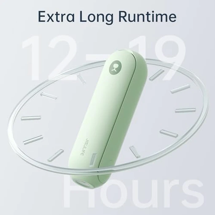 JISULIFE Portable Handheld Fan, Mini Personal 3-In-1 with Power Bank&Flashlight, 12-19 Hrs USB Rechargeable Battery Pocket Fan for Travel/Summer/Vacation/Concert, Essential Gifts for Men/Women-Green by JISULIFE - Image 4