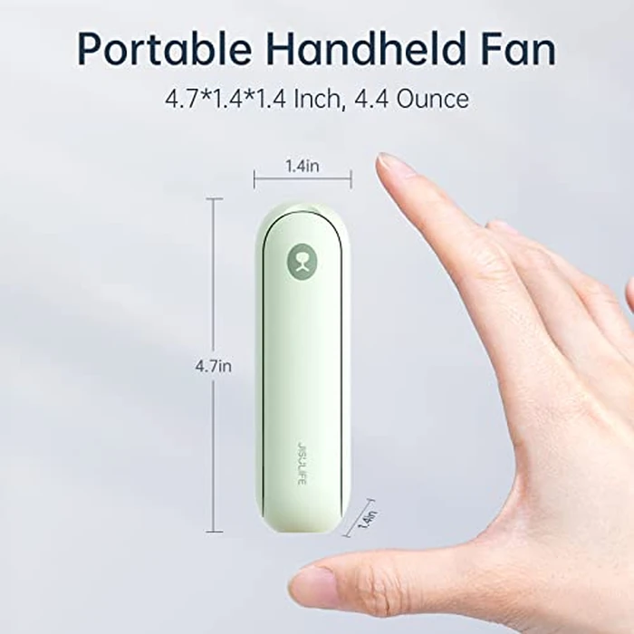 JISULIFE Portable Handheld Fan, Mini Personal 3-In-1 with Power Bank&Flashlight, 12-19 Hrs USB Rechargeable Battery Pocket Fan for Travel/Summer/Vacation/Concert, Essential Gifts for Men/Women-Green by JISULIFE - Image 6
