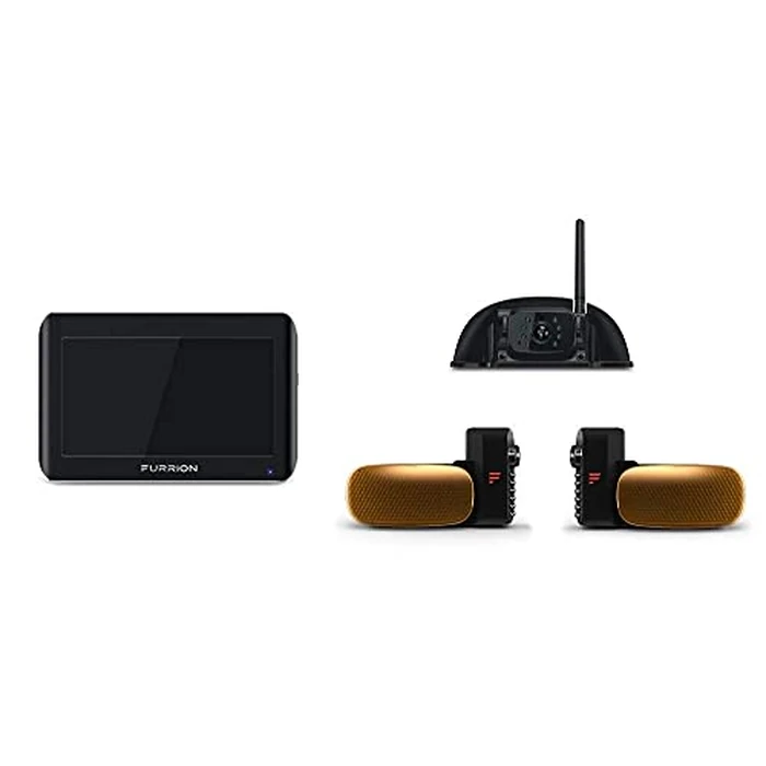 Furrion Vision S 3-Camera Wireless RV Backup System with 5-Inch Monitor, 1 Rear Sharkfin, 2 Side Running Light Cameras, Infrared Night Vision, Wide-Angle View, Hi-Res, IP65 Waterproof - FOS05TAEN by Furrion - Used - Very Good condition - US$342.99