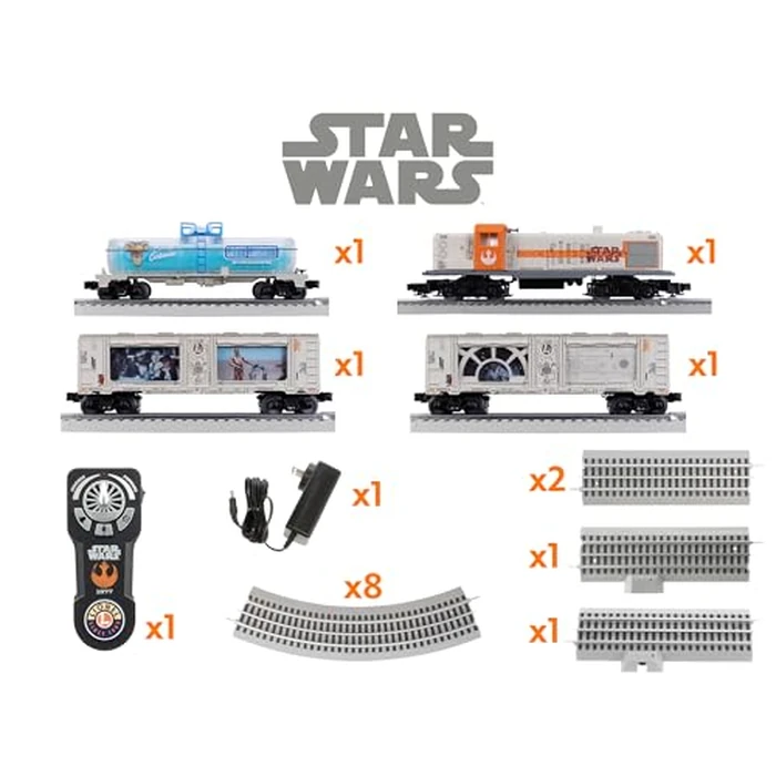 Lionel Disney Star Wars Rebel RS-3 LionChief O Gauge Electric Train Set with Bluetooth 5.0, Remote Control, Freight Cars & FasTrack - Lights & Sounds Ready to Run Model Train Set, Ages 14+ by Lionel - Image 2