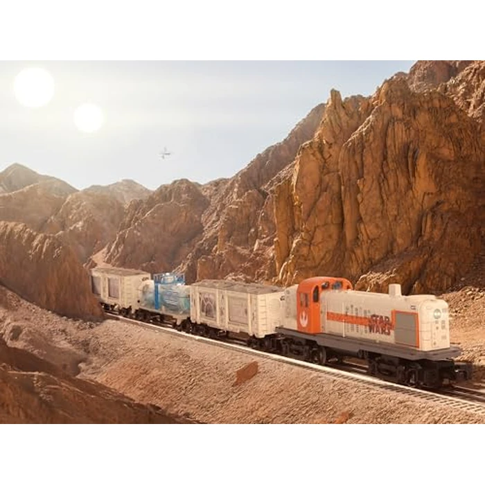 Lionel Disney Star Wars Rebel RS-3 LionChief O Gauge Electric Train Set with Bluetooth 5.0, Remote Control, Freight Cars & FasTrack - Lights & Sounds Ready to Run Model Train Set, Ages 14+ by Lionel - Image 3