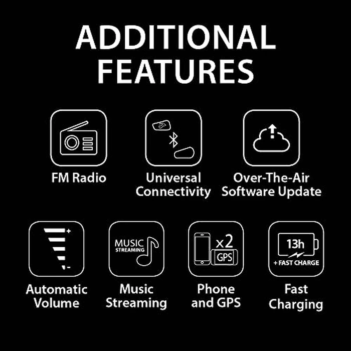 Cardo Systems FREECOM 2X Motorcycle 2-Way Helmet Bluetooth Communication System Headset Intercom, Universal Bluetooth Connectivity, Waterproof, 40mm Speakers - Single Pack by Cardo - Image 5