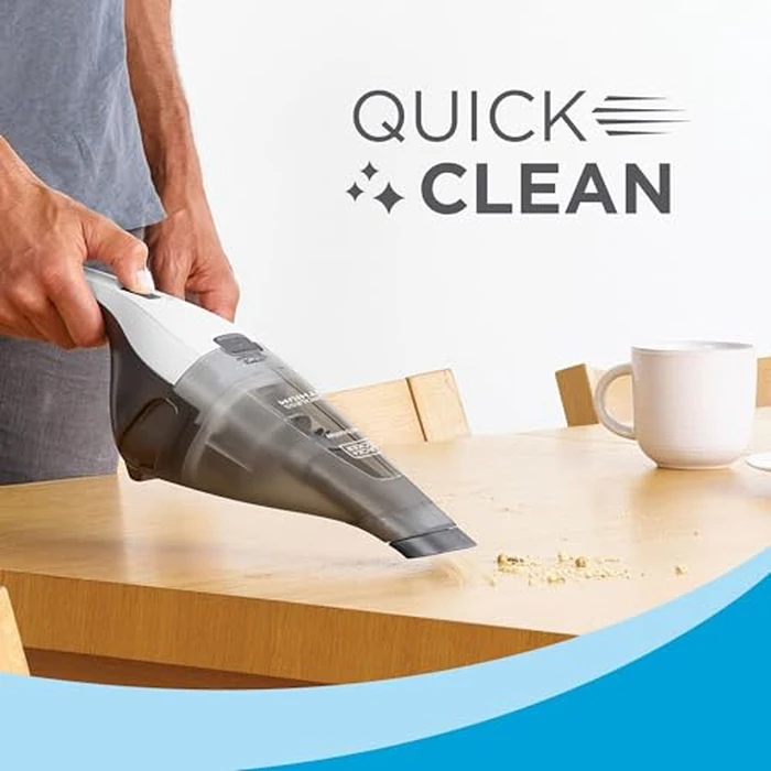 BLACK+DECKER dustbuster QuickClean Cordless Handheld Vacuum, White (HNVC215B10), Dirt Bowl and Fliter by BLACK+DECKER - Image 4