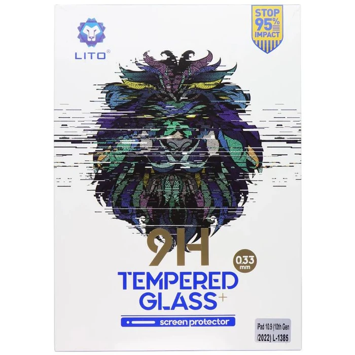 LITO 9H Tempered Glass Screen Protector for iPad 10th Gen 10.9" - Clear by LITO - Refurbished - Brand New condition
