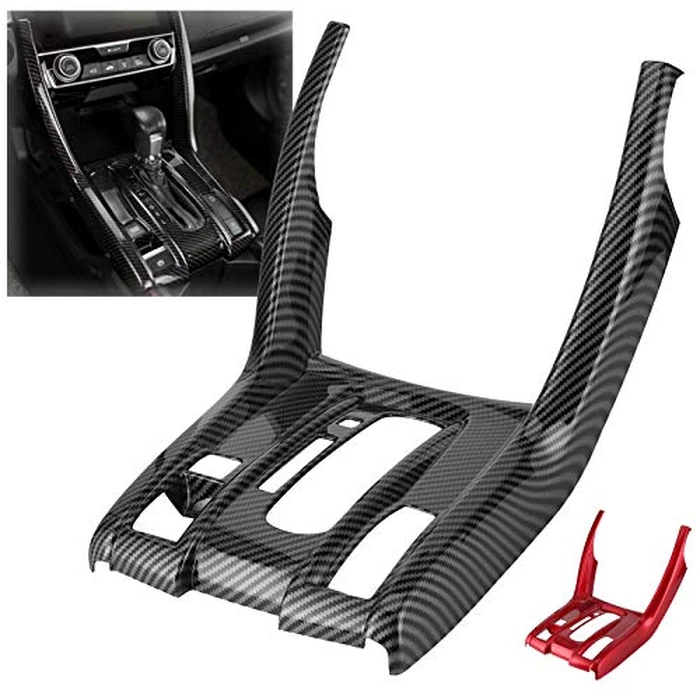 Yctze Shift Panel Trim Gear Shift Panel Trim Frame Stylish Interior Decoration Fit for 2016+ (Carbon Fiber Color) by Yctze - Image 3
