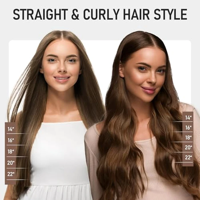 VINBAO Thick Hair Extensions Clip in Human Hair 16 Inch 7 Pcs Straight Extensions Clip in Color 2 Dark Brown Hair Clip Ins 140g Human Hair Extensions Double Weft For Women(7C#2-16Inch) by VINBAO - Image 8