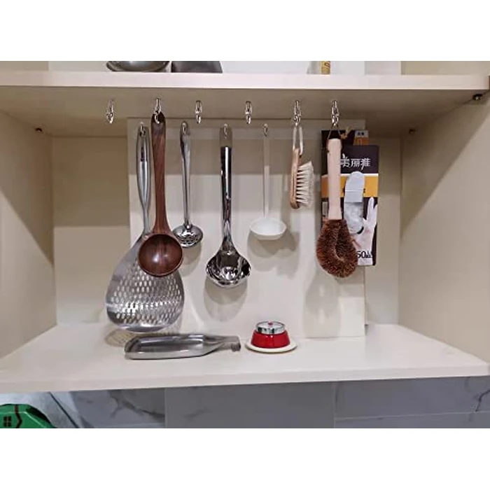 PlusRoc 20 Pack Ceiling Hooks for Hanging Plants Outdoor String Lights Heavy Duty, 2.2 Inch Eye Hook Screw in Cup Hooks Q-Hanger for Patio Lights, Wall Wood Fence Deck Mount(Stainless Steel, Silver) by PlusRoc - Image 7