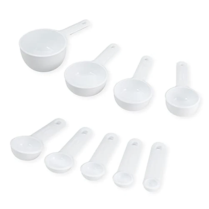 KitchenAid - Measuring Cups and Spoons Set, 9-Piece Nesting Measuring Spoons and Cups (White) by KitchenAid - Image 2