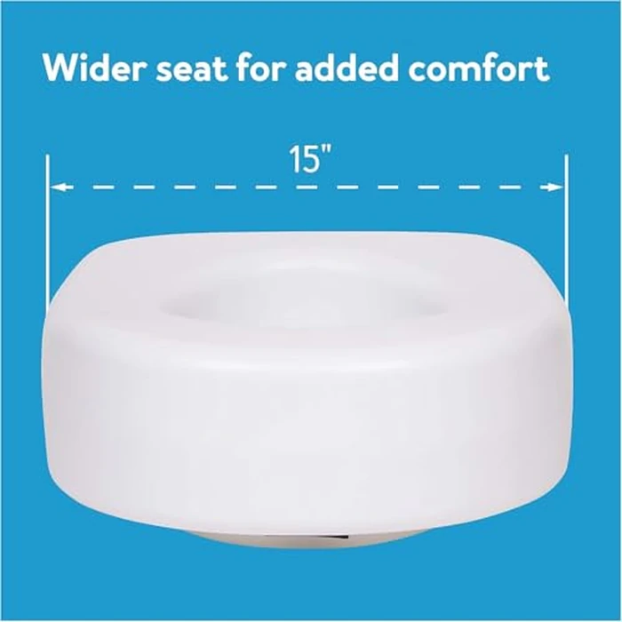 Carex E-Z Lock Toilet Seat and Safety Frame Combo Pack, 5-Inch Height Lift Seat Riser for Elderly and Handicap, Commode Chair for Elderly - Fits and Locks to Round or Elongated Toilets by Carex - Image 5