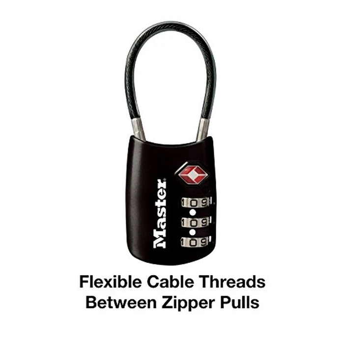 Master Lock 4688D Accepted Set Your Own Combination TSA Approved Luggage Lock, 1 Pack, Black by Master Lock - Image 6