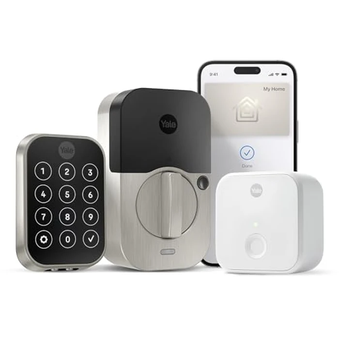 Yale Assure Lock 2 Plus Apple Home Keys, Satin Nickel Keyless Entry Door Lock with Wi-Fi Connected Touchscreen Keypad for Code Entry, YRD450-N-CB1-619 by Yale - Used - Like New condition